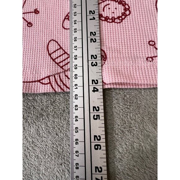 Cabernet Women’s Thermal Size Large Gingerbread Man Pajama Set Pink Christmas ￼ - Picture 4 of 12